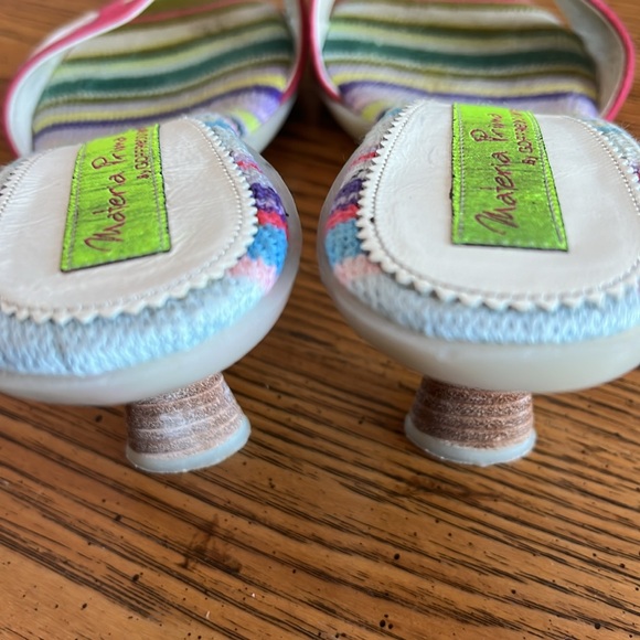 DesignerGoffredo Fantini/Materia Prima Italy.Suede/leather& fabric Unique sandal - Picture 11 of 13